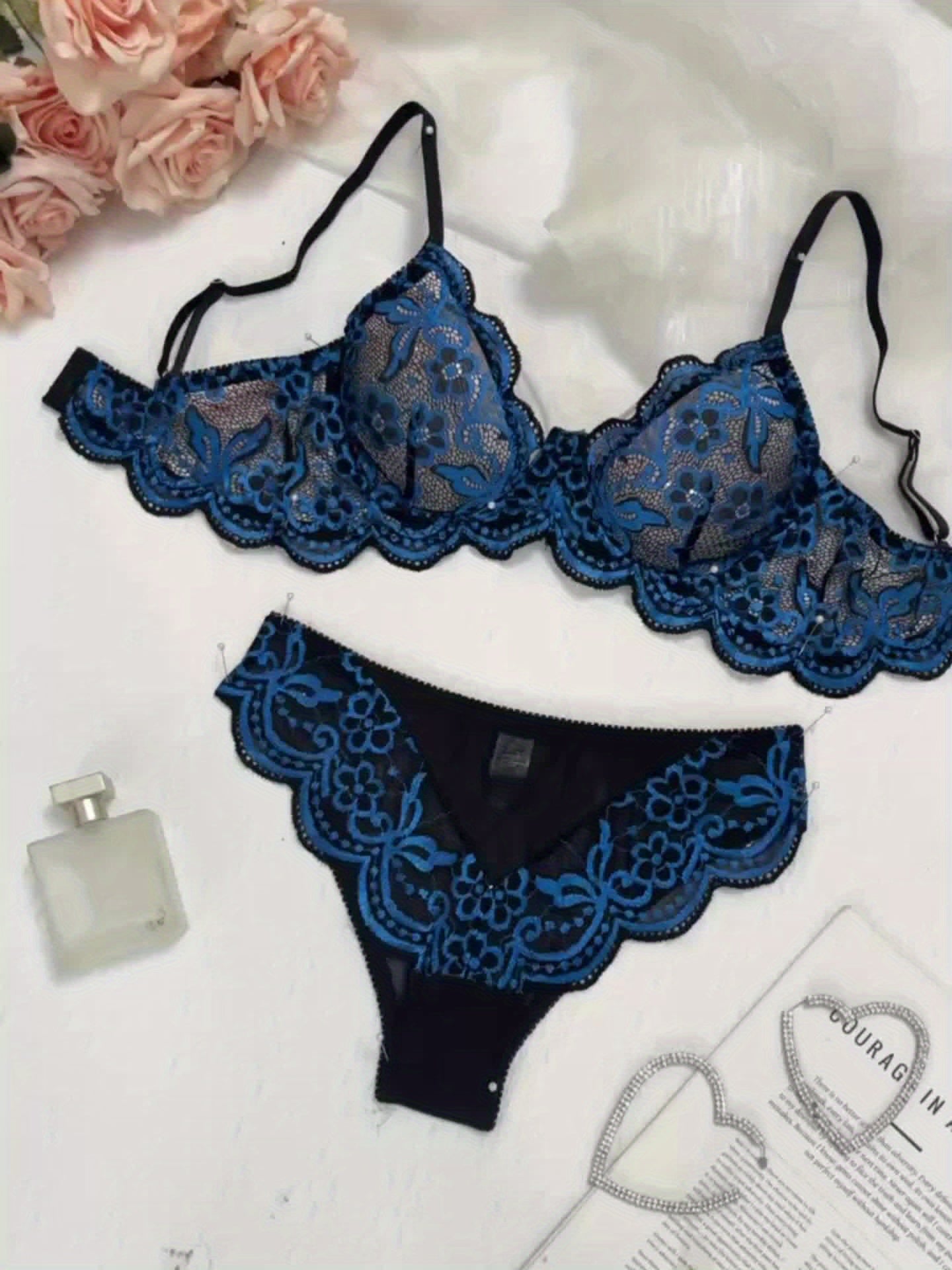 Bra and panties lace lingerie set