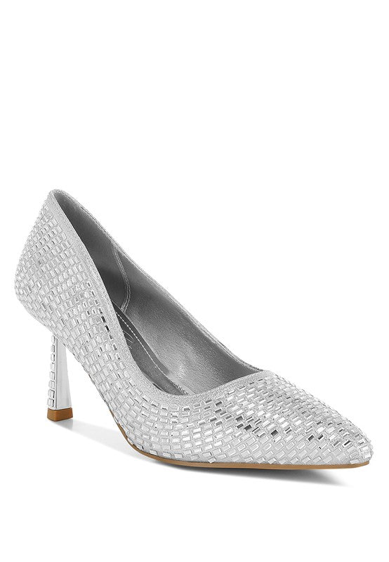 Benjamins Rhinestones Embellished Pumps