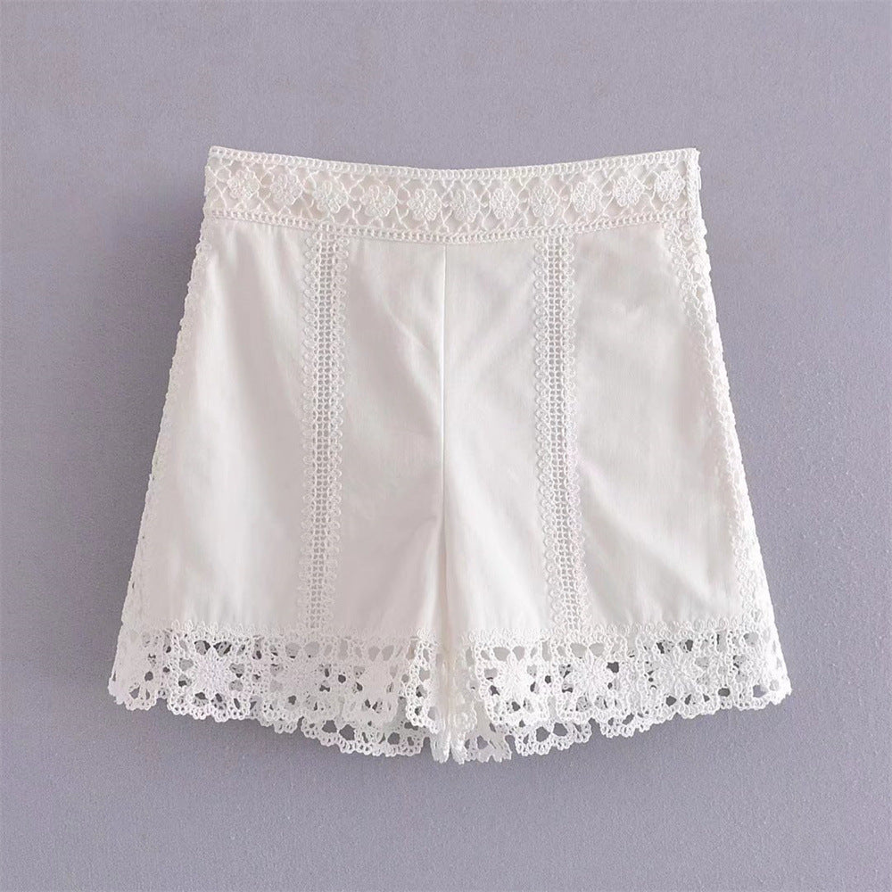 Crochet Shirt & Shorts Set