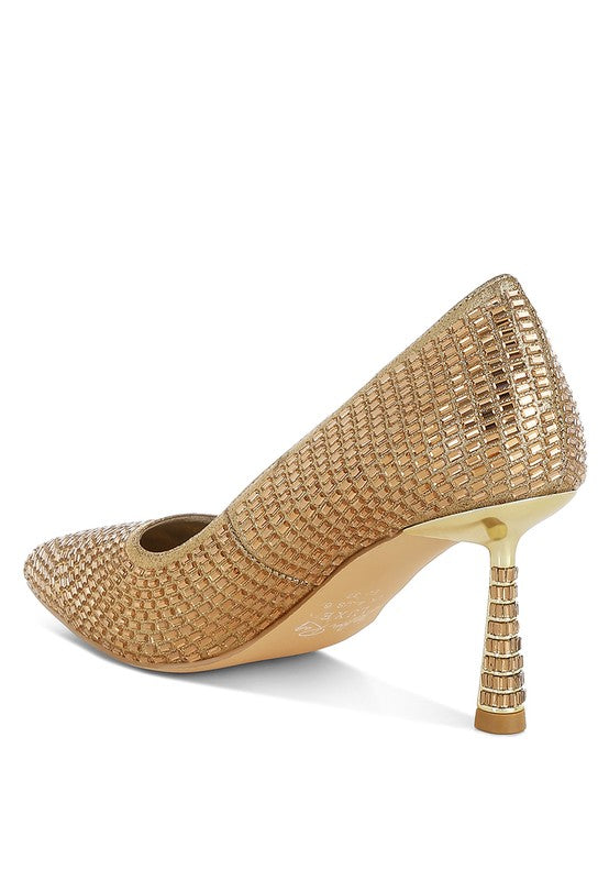 Benjamins Rhinestones Embellished Pumps