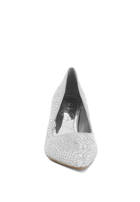 Benjamins Rhinestones Embellished Pumps