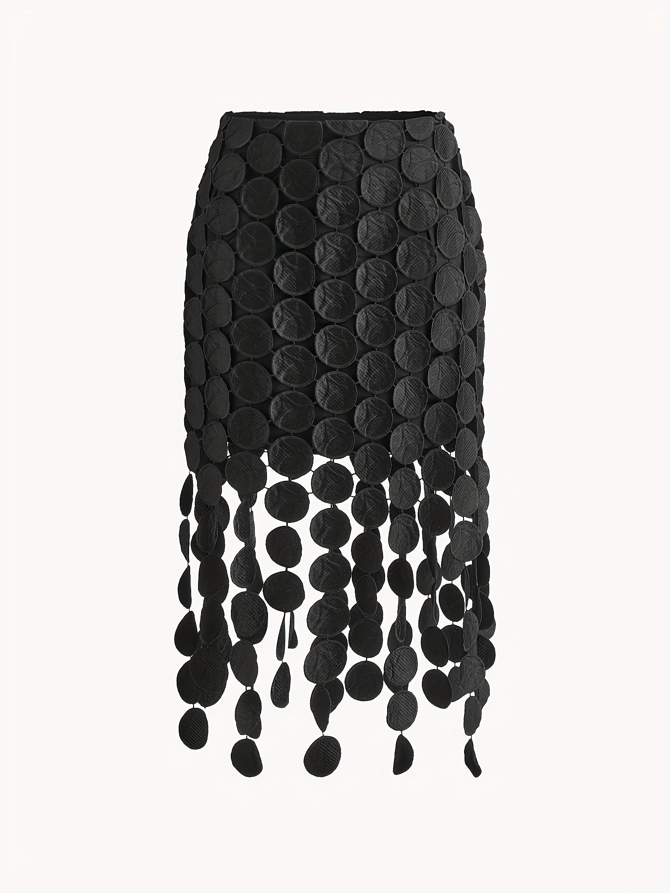 Black Semi-Sheer Cut-Out Skirt