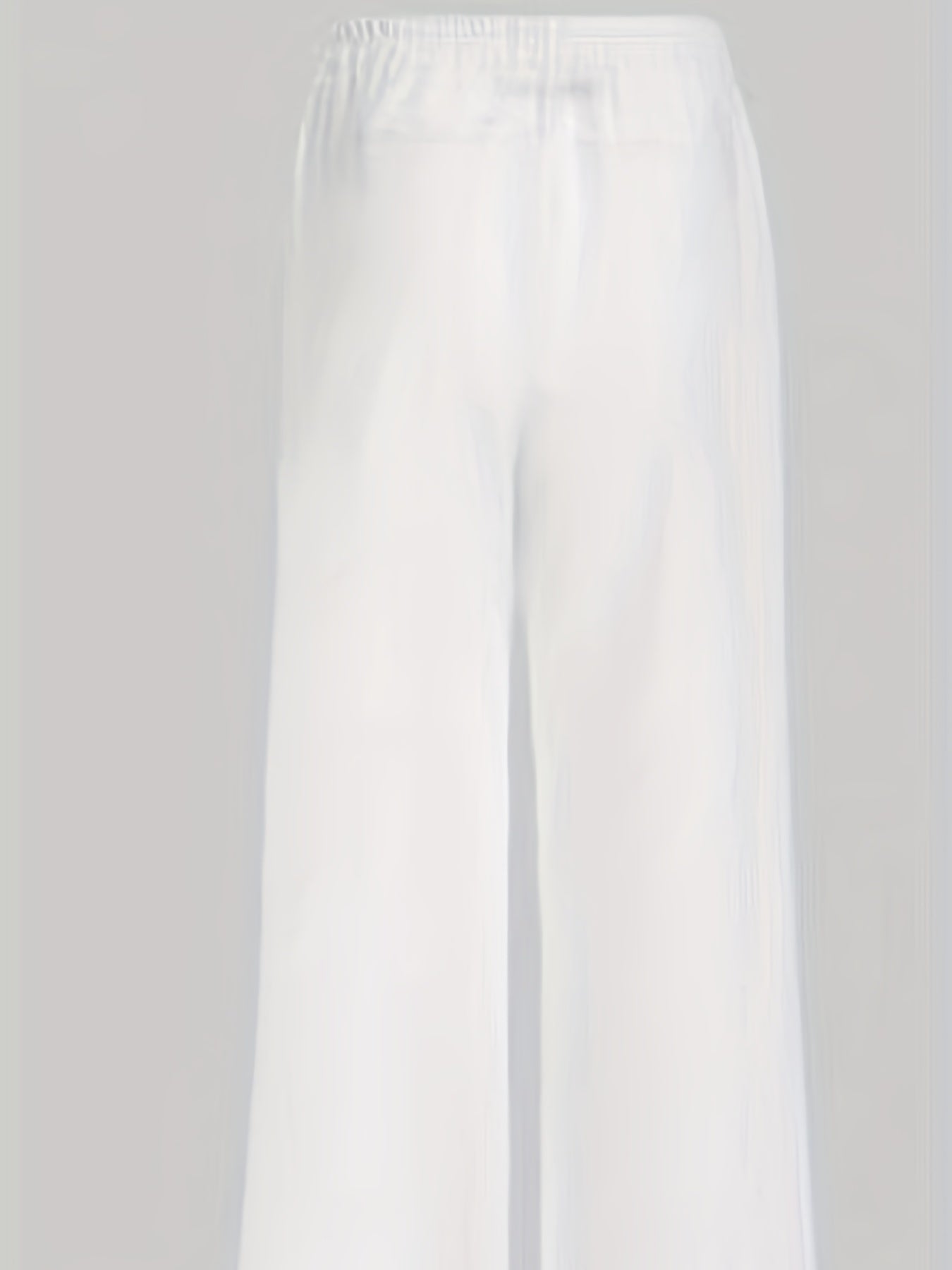 Linen Floral Print Wide Leg Pants