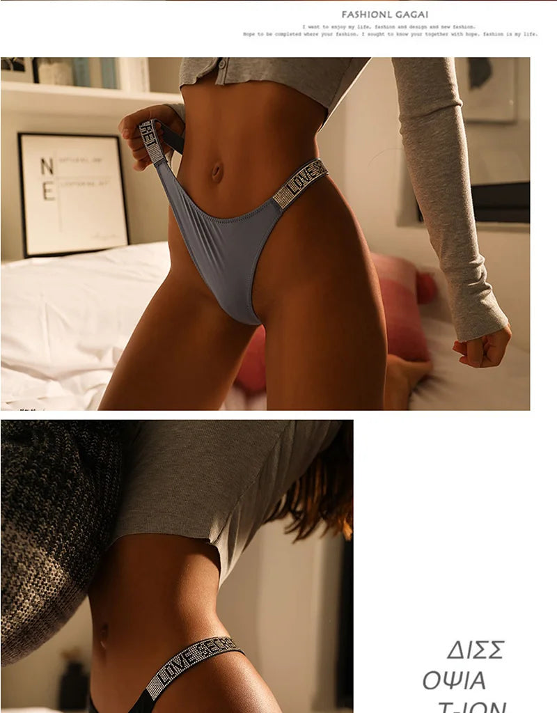 Rhinestones Diamonds G-string Thongs T-backs