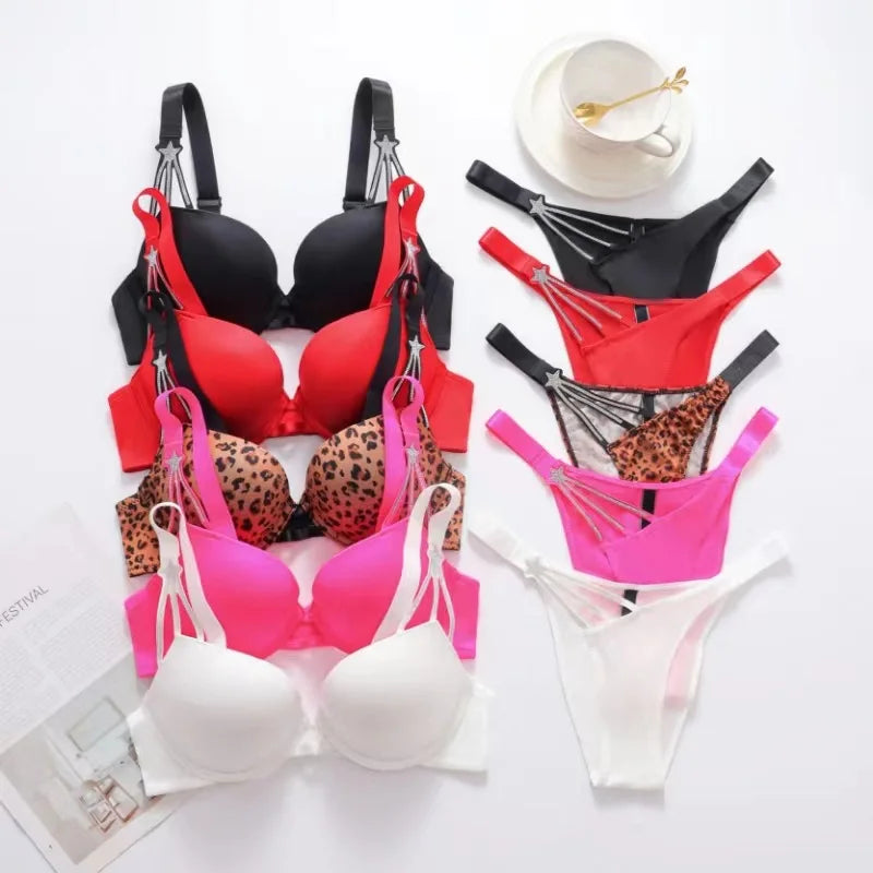 Rhinestone Bra And Thong Set