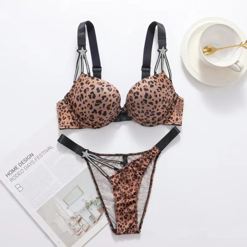 Rhinestone Bra And Thong Set