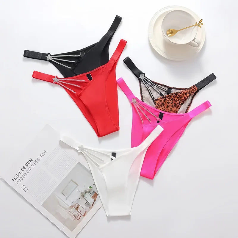 Rhinestone Bra And Thong Set