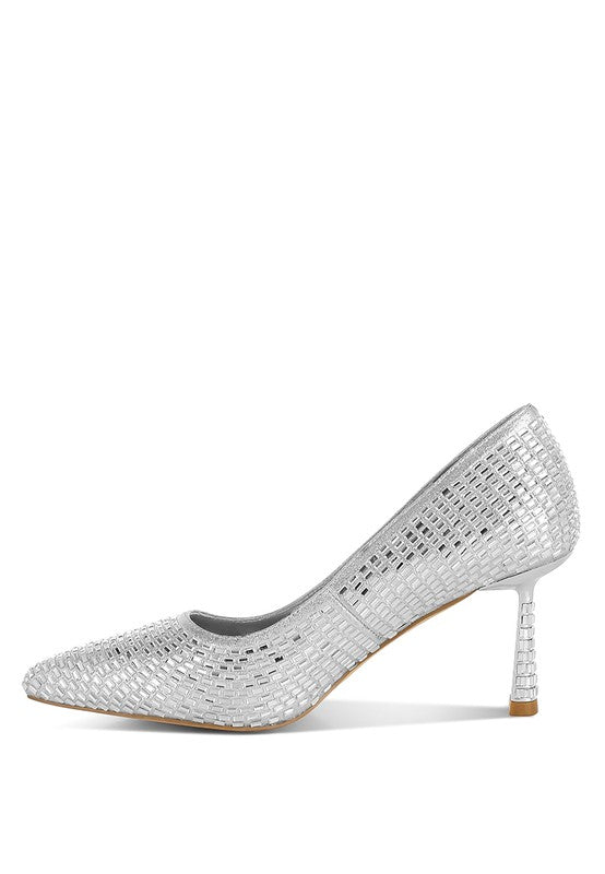 Benjamins Rhinestones Embellished Pumps