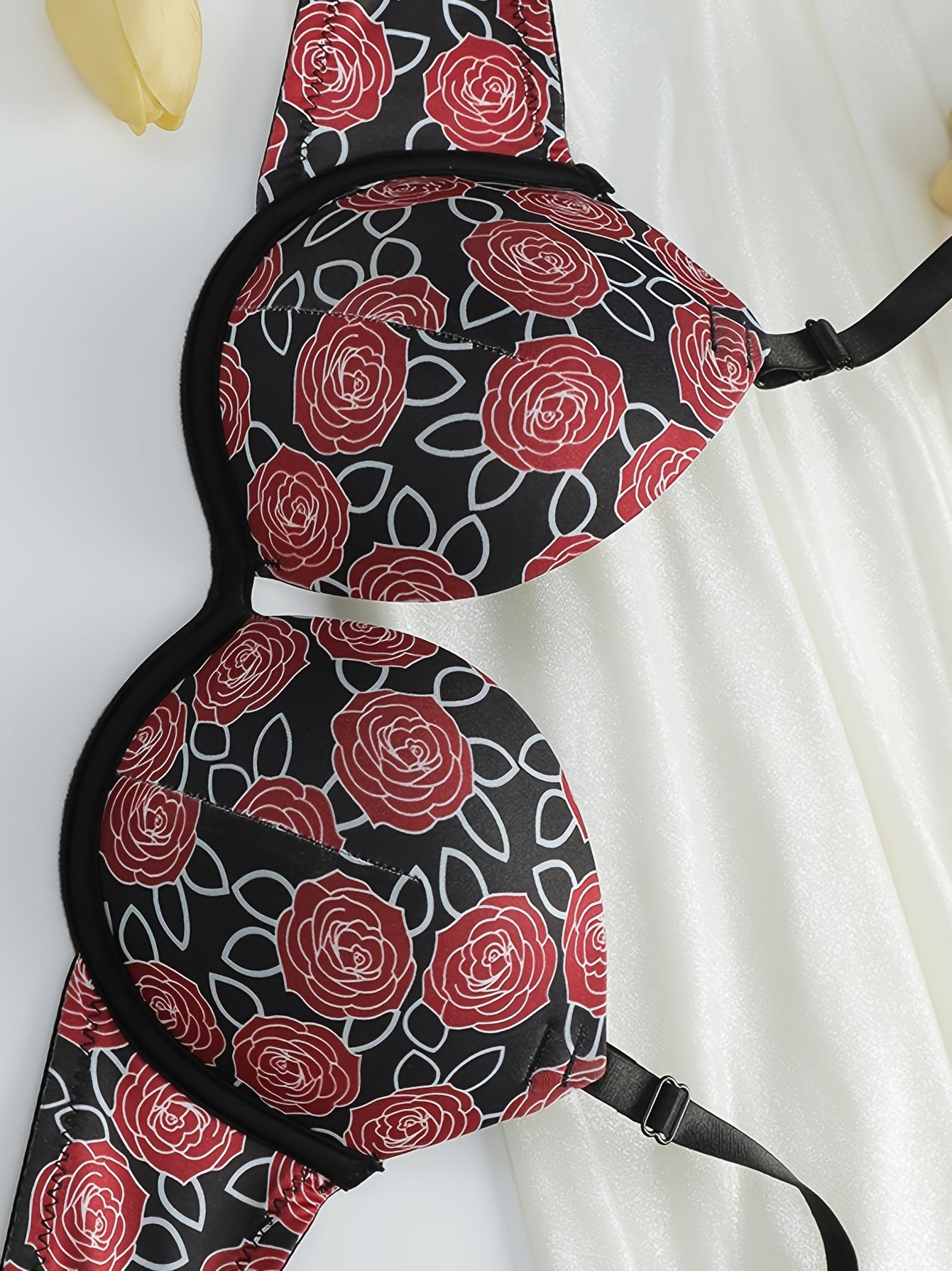 3pcs Floral Underwire Push-Up Bras