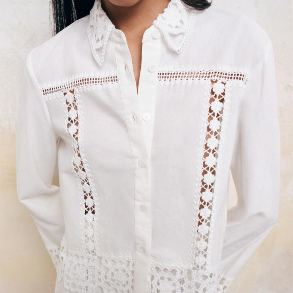 Crochet Shirt & Shorts Set