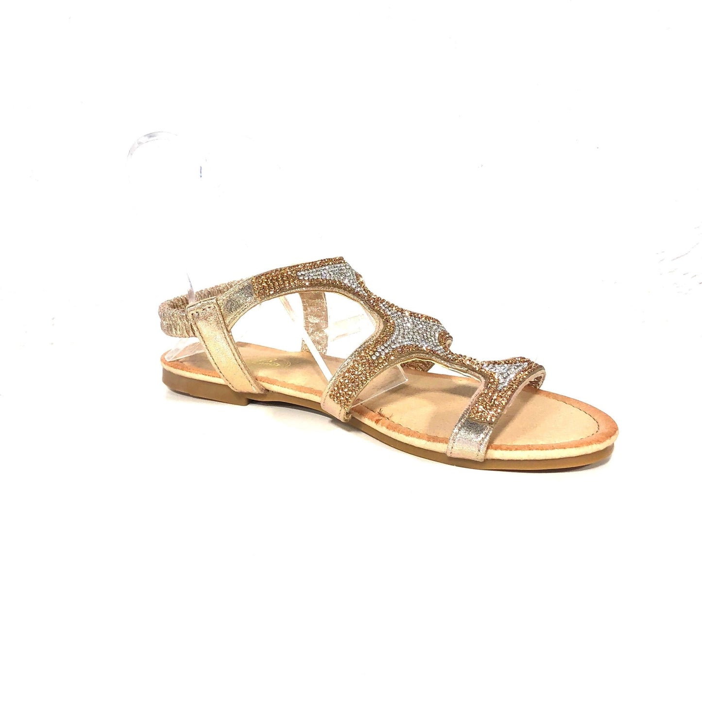 Champagne Rose Gold Strappy Sandals Posh Styles Apparel