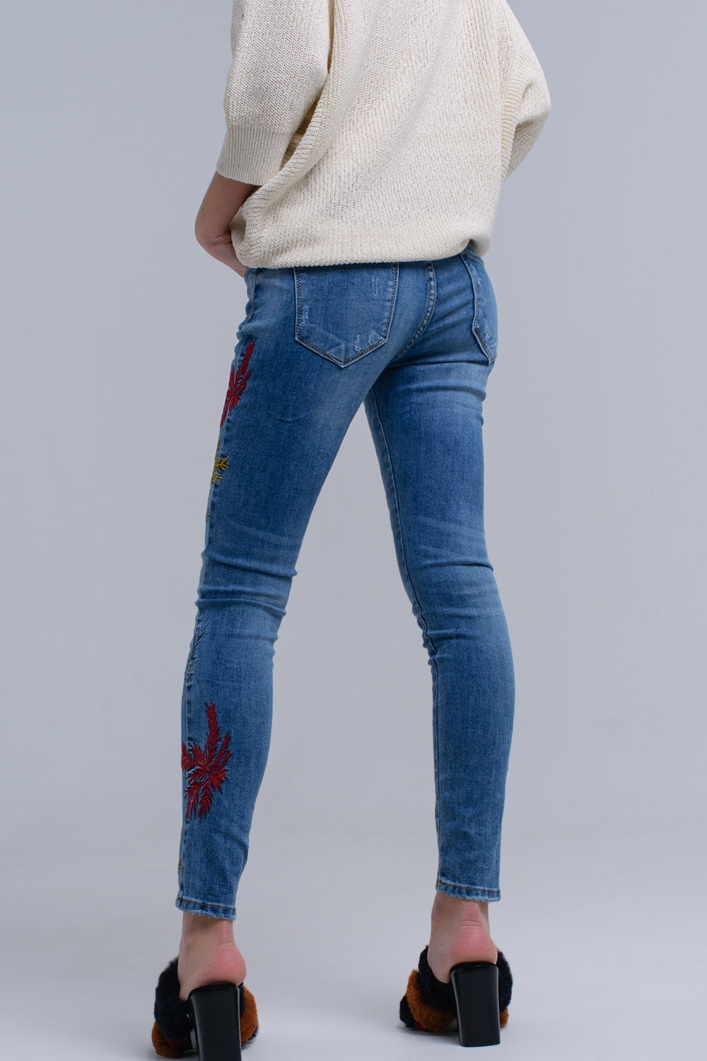 Skinny embroidered jeansJeans
