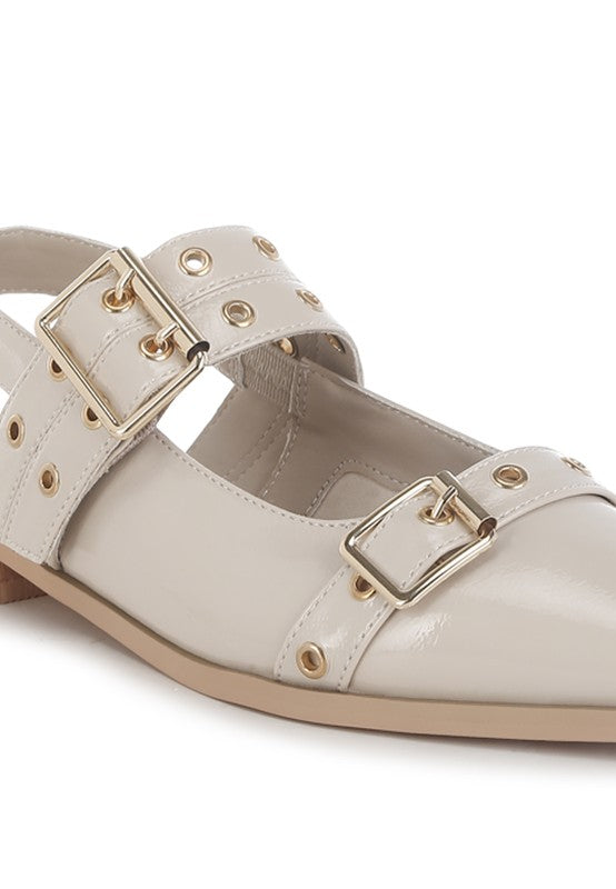 Betula Eyelets & Buckle Detail Flats