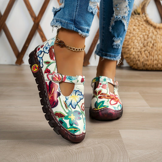 Lightweight, Breathable Low Floral Sneakers