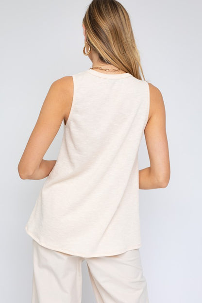 Sleeveless Ruching Top