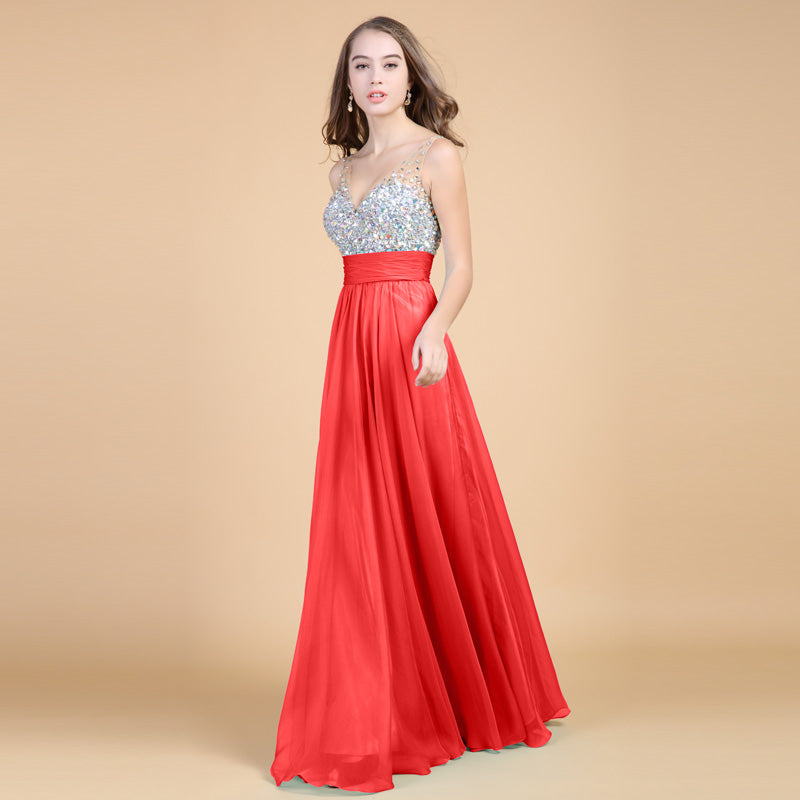 Long Chiffon Evening Dress