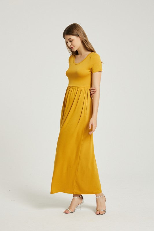 Summer Casual Maxi Dress With Pocket