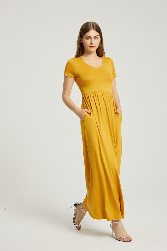 Summer Casual Maxi Dress With Pocket