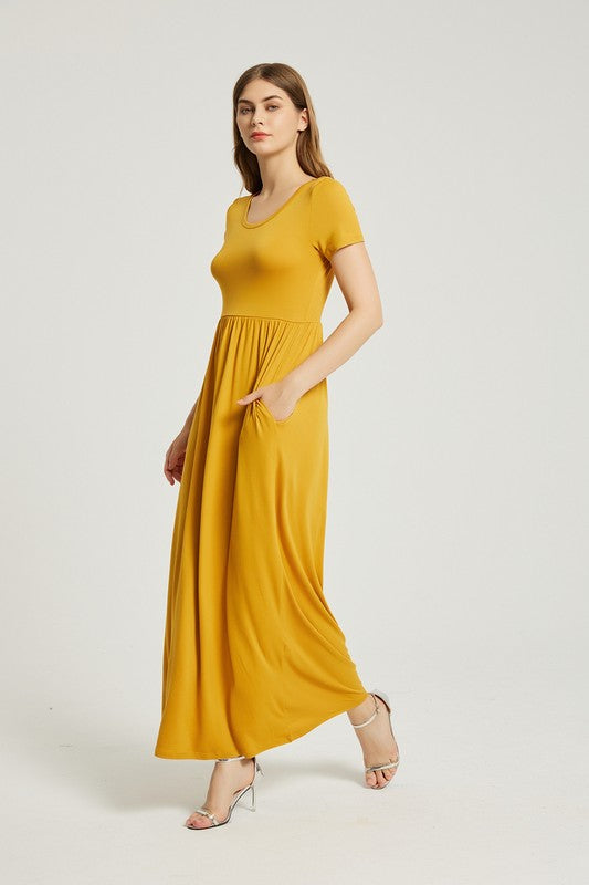 Summer Casual Maxi Dress With Pocket