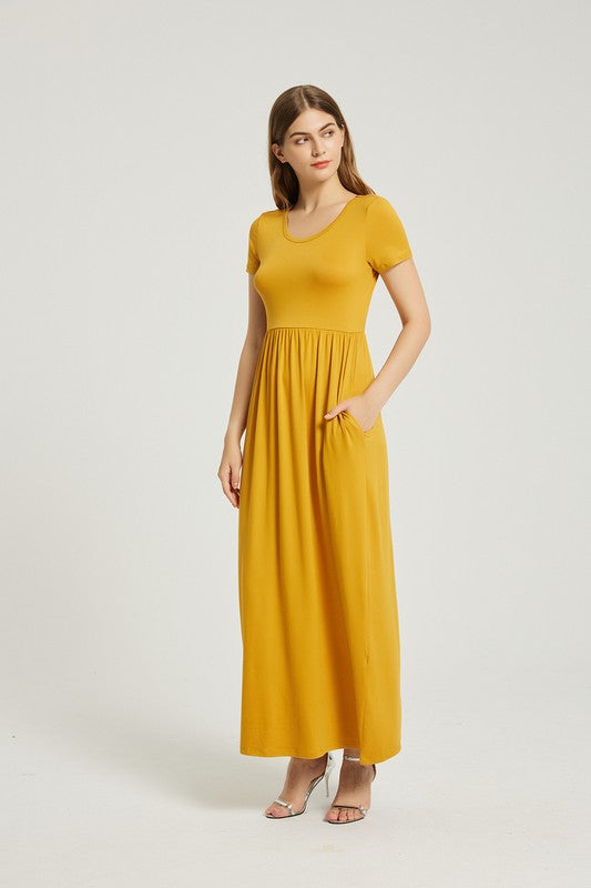 Summer Casual Maxi Dress With Pocket