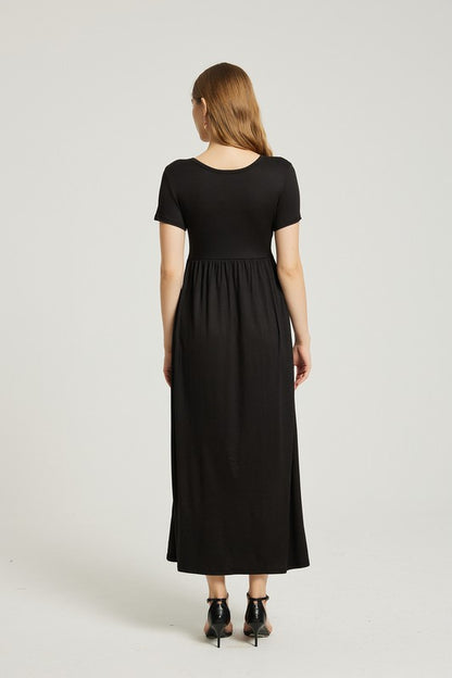 Women's Summer Casual Maxi Dress With Pocket