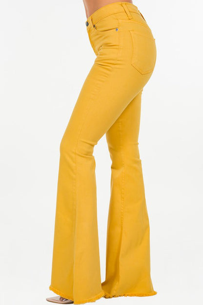 Bell Bottom Jean in Mustard