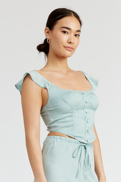 Puff Sleeve Buster Crop Top