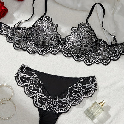 Bra and panties lace lingerie set