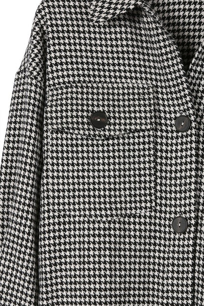 Hound tooth long jacket