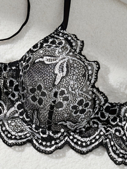 Bra and panties lace lingerie set