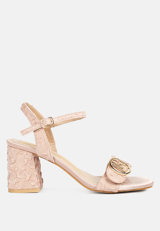chaplet textured block heel sandals-0