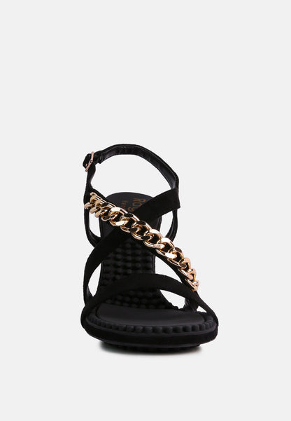 domeda metal chain mid heel sandal-2