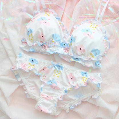 Floral Bra and Panties Set