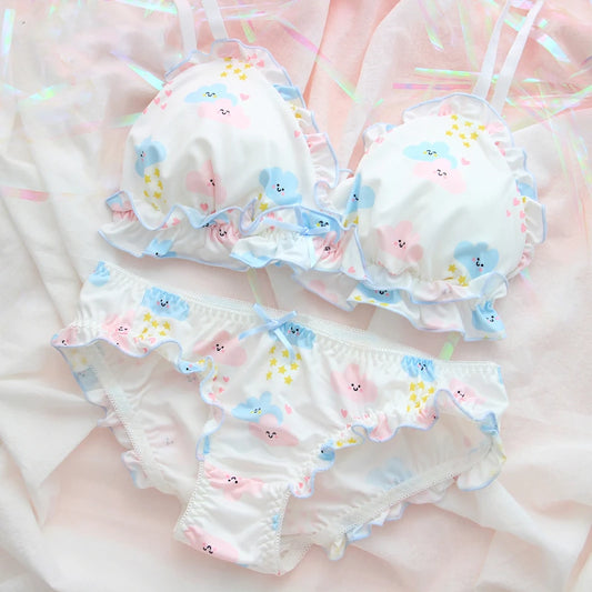 Floral Bra and Panties Set