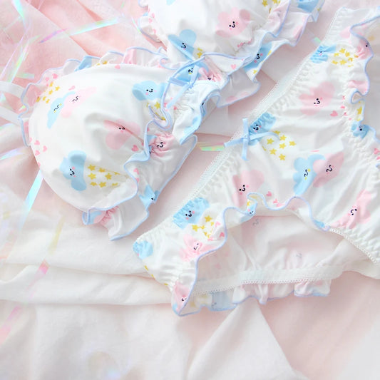 Floral Bra and Panties Set