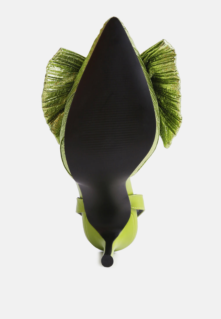 kiki bow embellished slingback sandals-4