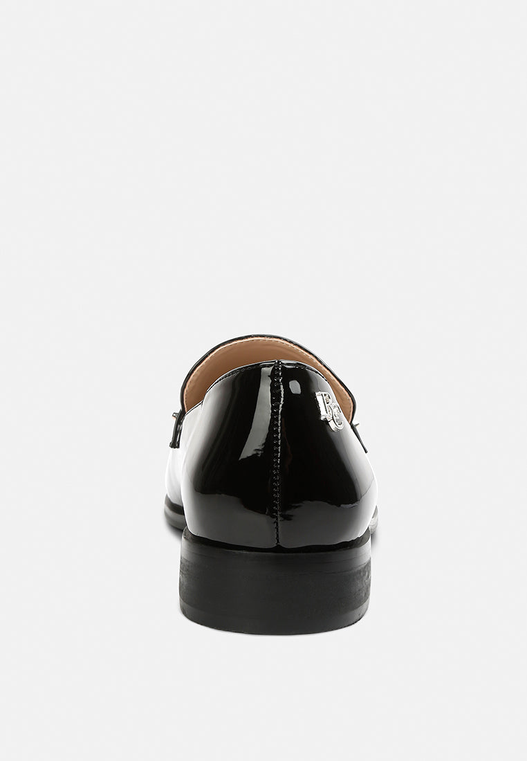 meanbabe semicasual stud detail patent loafers-25