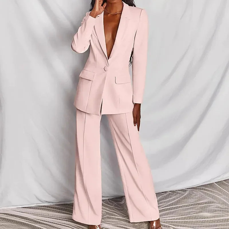 Urban Elegant Two Pieces Blazer & Pants Suit