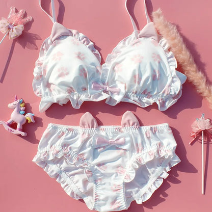 Floral Bra and Panties Set