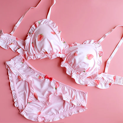 Floral Bra and Panties Set