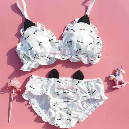 Floral Bra and Panties Set