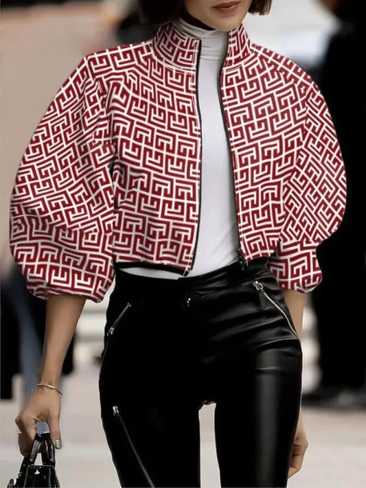 Floral Print Short Thin Jacket