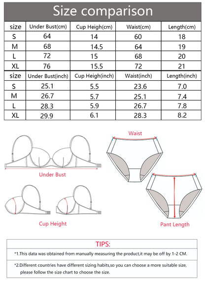Leopard Print Push Up Bra & Panties Set With Steel Ring Gathering