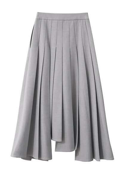 AMII Women's Pleated Skirts 2023 Winter New Three-dimensional Pleated Irregular Wool Loose A-line Solid Lady Skirt 12344247