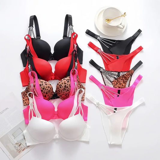 Rhinestone Bra And Thong Set