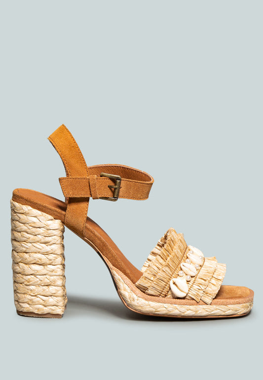 willis cowrie raffia handmade block sandal-0