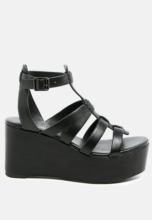 windrush cage wedge leather sandal-0