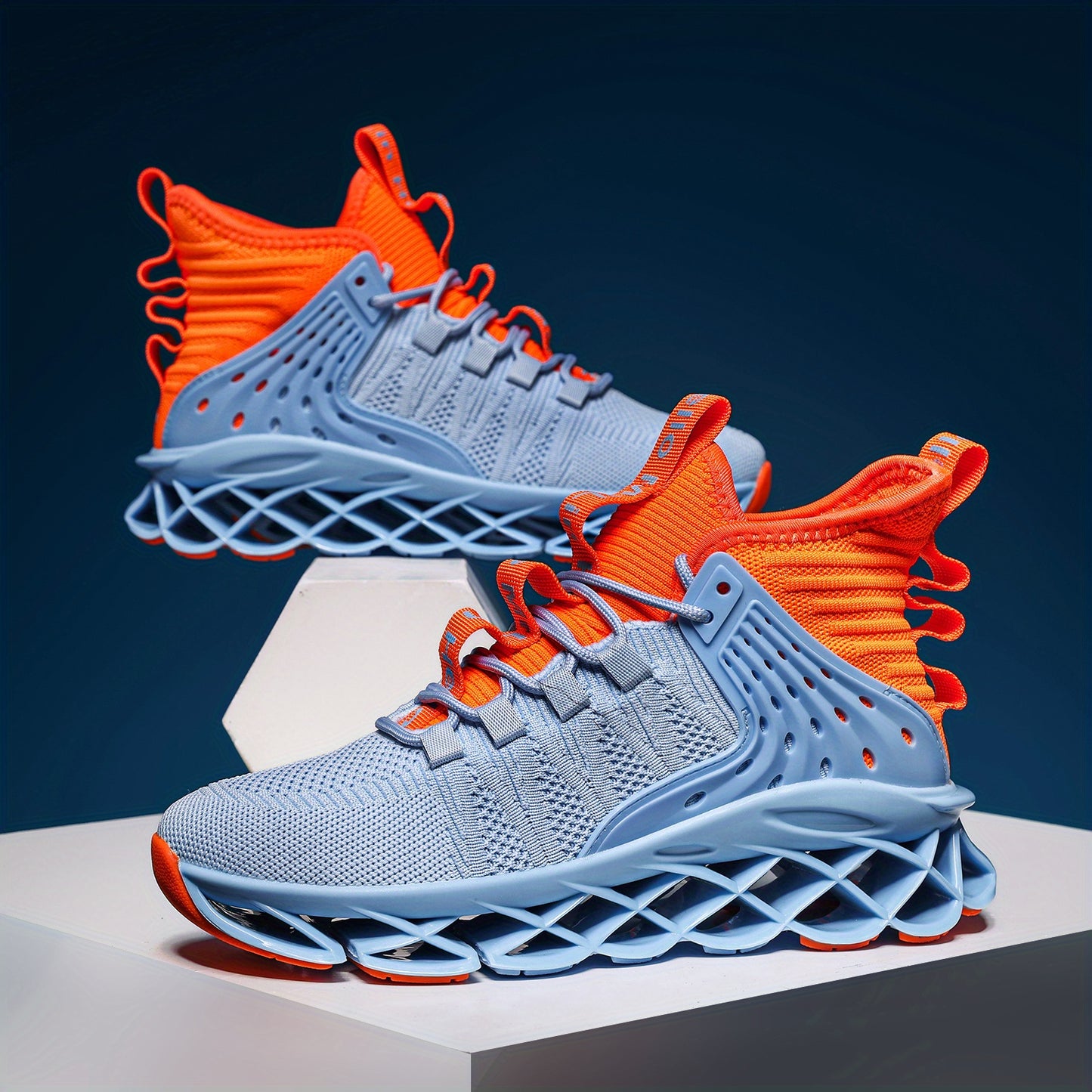 Non-Slip, Breathable Mesh Athletic Sneakers With Traction Support