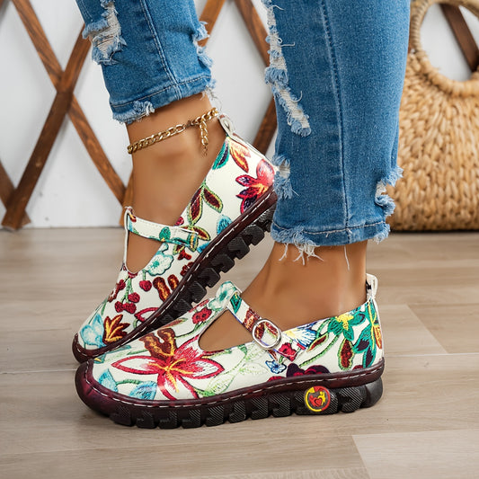 Lightweight, Breathable Low Floral Sneakers
