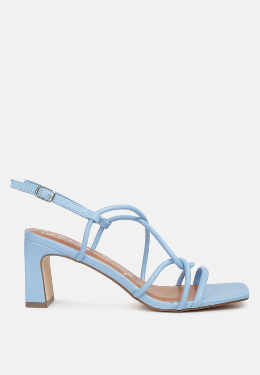 andrea knotted straps block heeled sandals-0